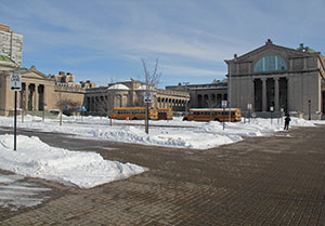 Snow on pavers